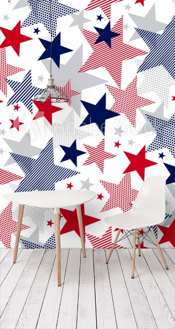 Picture of United States national symbol stars seamless pattern